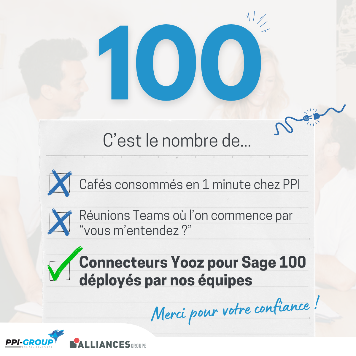 𝟭𝟬𝟬 𝗰𝗼𝗻𝗻𝗲𝗰𝘁𝗲𝘂𝗿𝘀 𝗬𝗼𝗼𝘇 déployés 𝗽𝗼𝘂𝗿 𝗦𝗮𝗴𝗲 𝟭𝟬𝟬 !