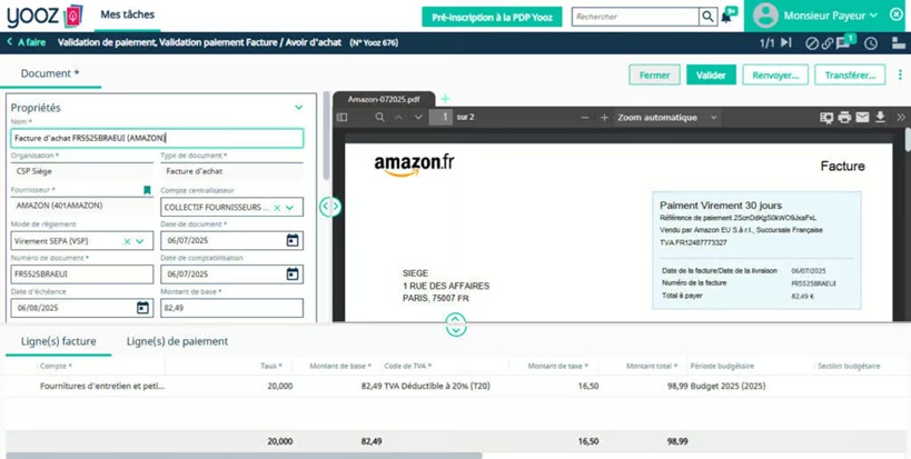 Acceptez, validez les factures et leur règlement et émettez leur bon à payer électronique