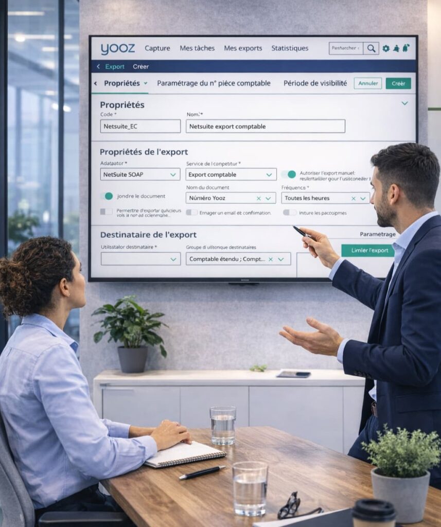 Démonstration de Yooz pour le paramétrage des exports comptables et l’intégration avec Sage en entreprise.